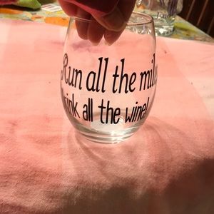 Running wine glass